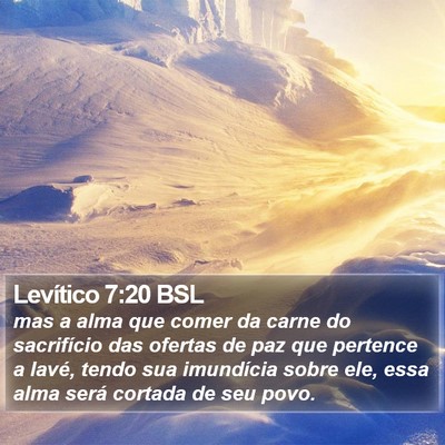 Levítico 7:20 BSL Bible Verse Image