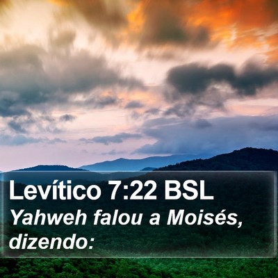Levítico 7:22 BSL Bible Verse Image