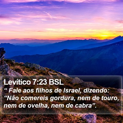 Levítico 7:23 BSL Bible Verse Image