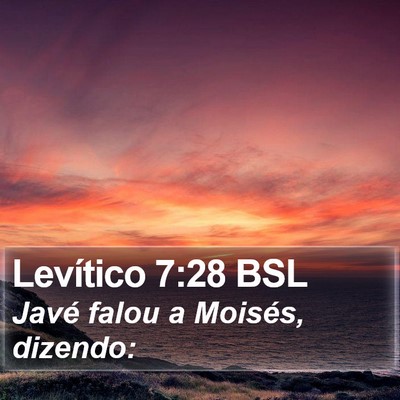 Levítico 7:28 BSL Bible Verse Image