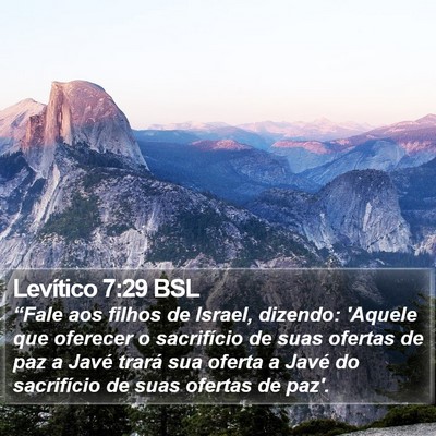Levítico 7:29 BSL Bible Verse Image