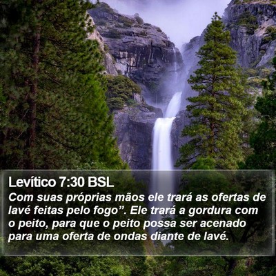 Levítico 7:30 BSL Bible Verse Image