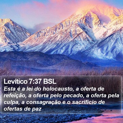 Levítico 7:37 BSL Bible Verse Image