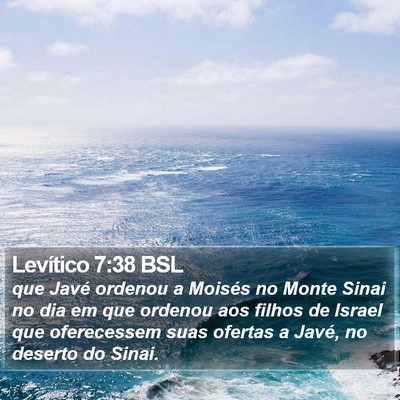 Levítico 7:38 BSL Bible Verse Image