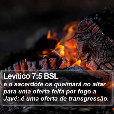 Levítico 7:5 BSL Bible Verse Image