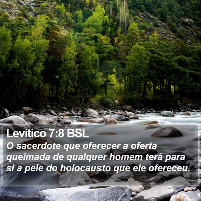 Levítico 7:8 BSL Bible Verse Image