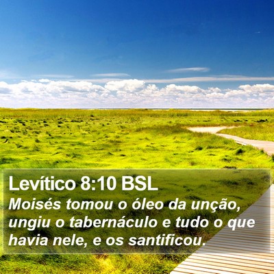 Levítico 8:10 BSL Bible Verse Image