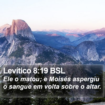 Levítico 8:19 BSL Bible Verse Image
