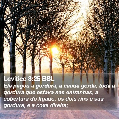 Levítico 8:25 BSL Bible Verse Image