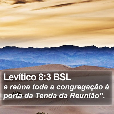 Levítico 8:3 BSL Bible Verse Image