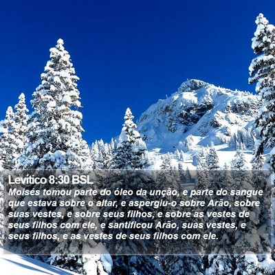 Levítico 8:30 BSL Bible Verse Image