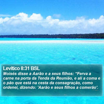 Levítico 8:31 BSL Bible Verse Image
