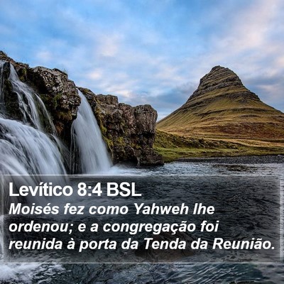 Levítico 8:4 BSL Bible Verse Image