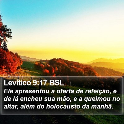 Levítico 9:17 BSL Bible Verse Image