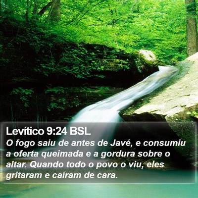 Levítico 9:24 BSL Bible Verse Image