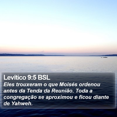 Levítico 9:5 BSL Bible Verse Image