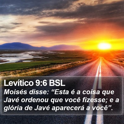 Levítico 9:6 BSL Bible Verse Image