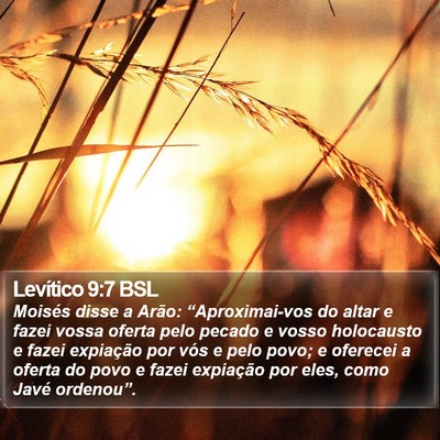 Levítico 9:7 BSL Bible Verse Image