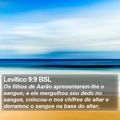 Levítico 9:9 BSL Bible Verse Image