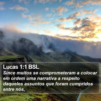 Lucas 1:1 BSL Bible Verse Image