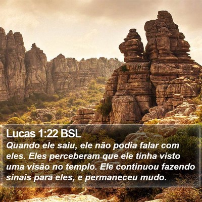 Lucas 1:22 BSL Bible Verse Image