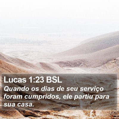 Lucas 1:23 BSL Bible Verse Image