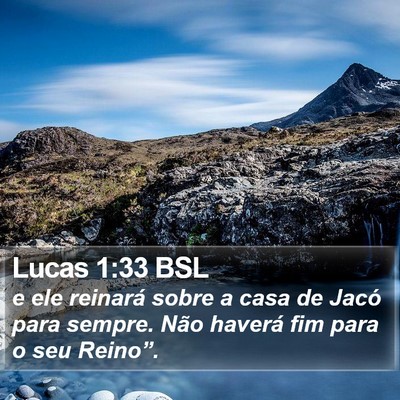 Lucas 1:33 BSL Bible Verse Image