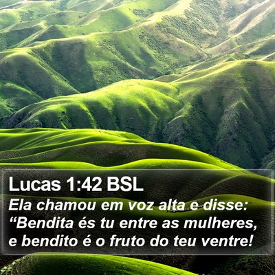 Lucas 1:42 BSL Bible Verse Image