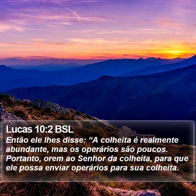 Lucas 10:2 BSL Bible Verse Image