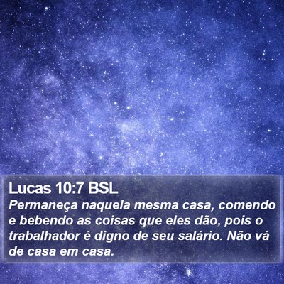 Lucas 10:7 BSL Bible Verse Image