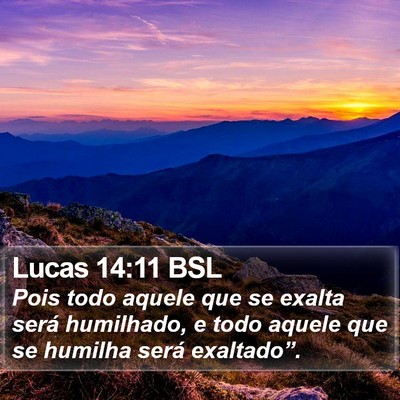 Lucas 14:11 BSL Bible Verse Image