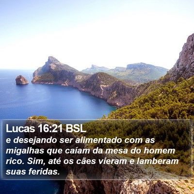 Lucas 16:21 BSL Bible Verse Image