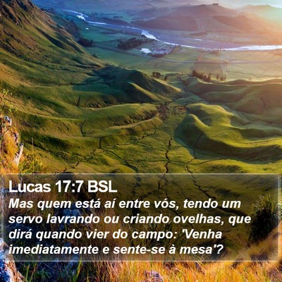 Lucas 17:7 BSL Bible Verse Image