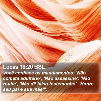 Lucas 18:20 BSL Bible Verse Image