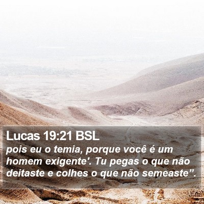 Lucas 19:21 BSL Bible Verse Image