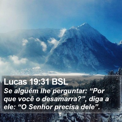 Lucas 19:31 BSL Bible Verse Image