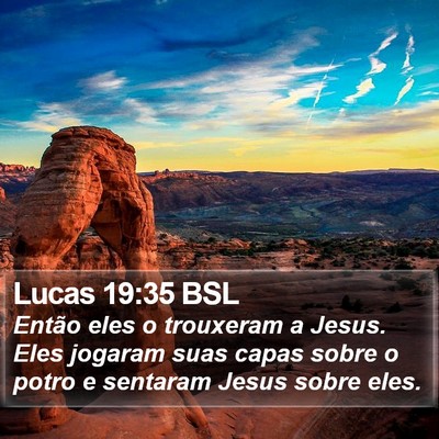 Lucas 19:35 BSL Bible Verse Image