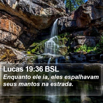 Lucas 19:36 BSL Bible Verse Image