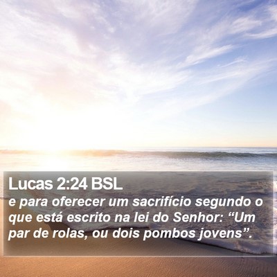 Lucas 2:24 BSL Bible Verse Image