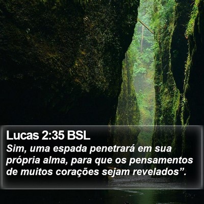 Lucas 2:35 BSL Bible Verse Image