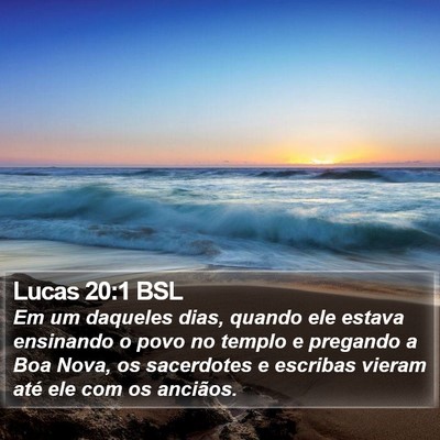 Lucas 20:1 BSL Bible Verse Image