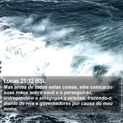 Lucas 21:12 BSL Bible Verse Image