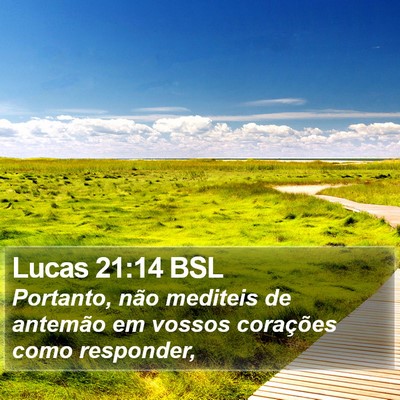 Lucas 21:14 BSL Bible Verse Image