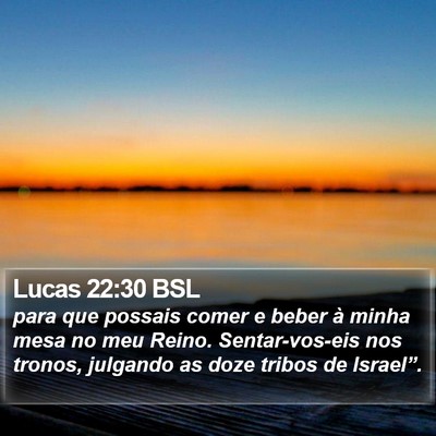 Lucas 22:30 BSL Bible Verse Image