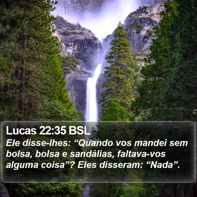 Lucas 22:35 BSL Bible Verse Image