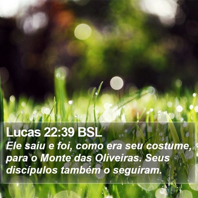 Lucas 22:39 BSL Bible Verse Image