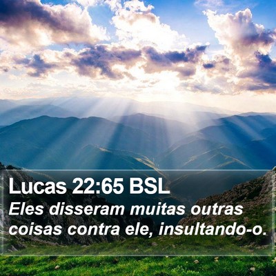 Lucas 22:65 BSL Bible Verse Image