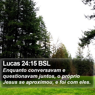 Lucas 24:15 BSL Bible Verse Image