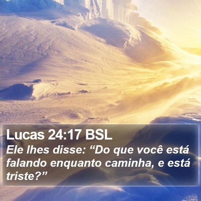 Lucas 24:17 BSL Bible Verse Image