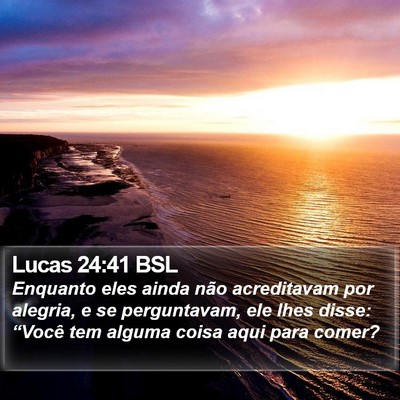 Lucas 24:41 BSL Bible Verse Image